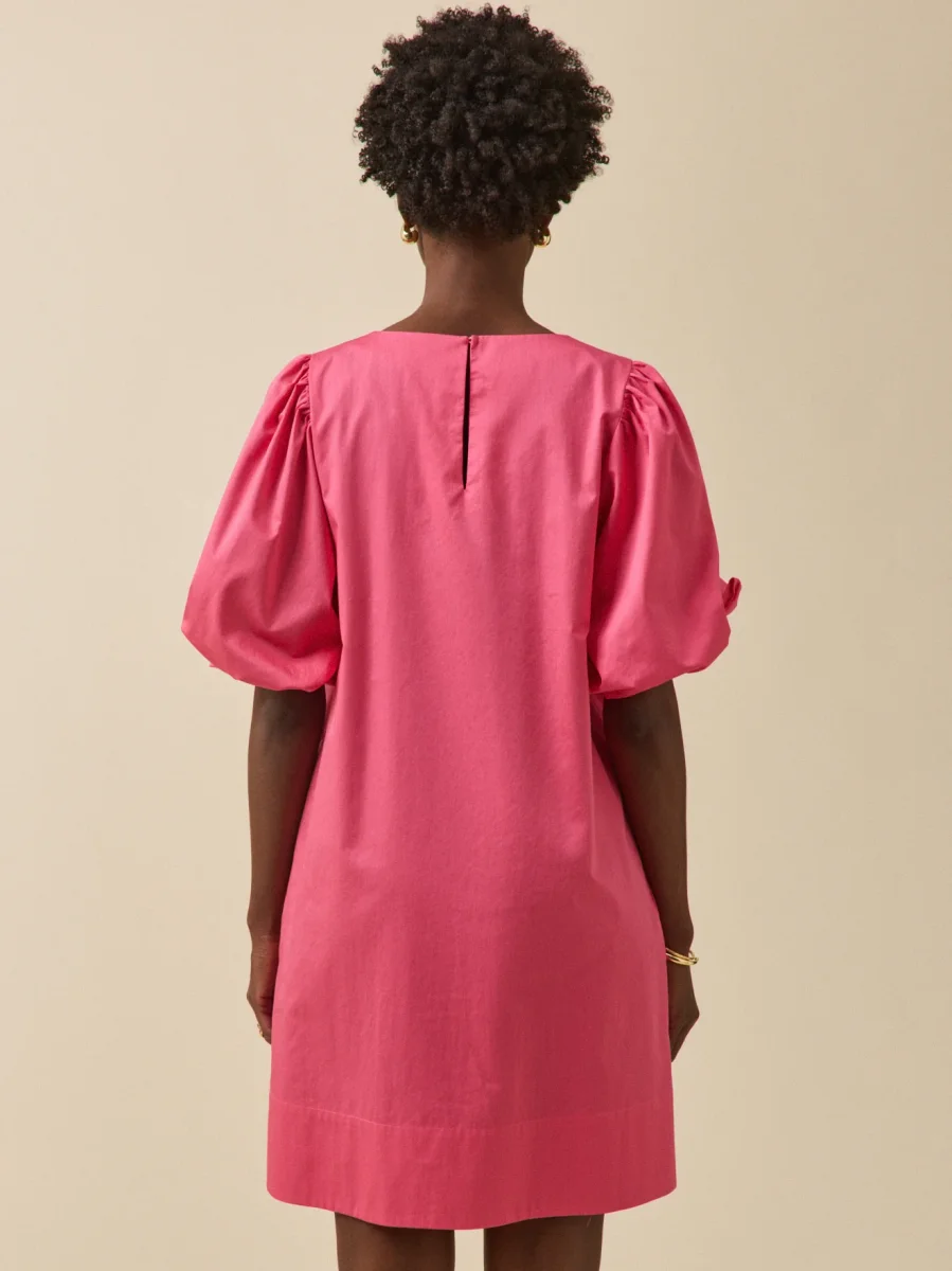 Robe courte cérémonie femme popeline satinée – Image 3