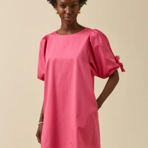 Robe courte cérémonie femme popeline satinée