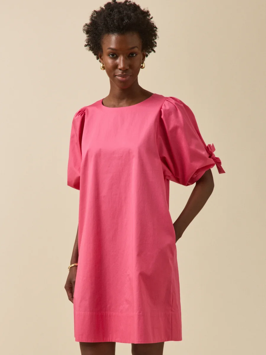 Robe courte cérémonie femme popeline satinée – Image 2