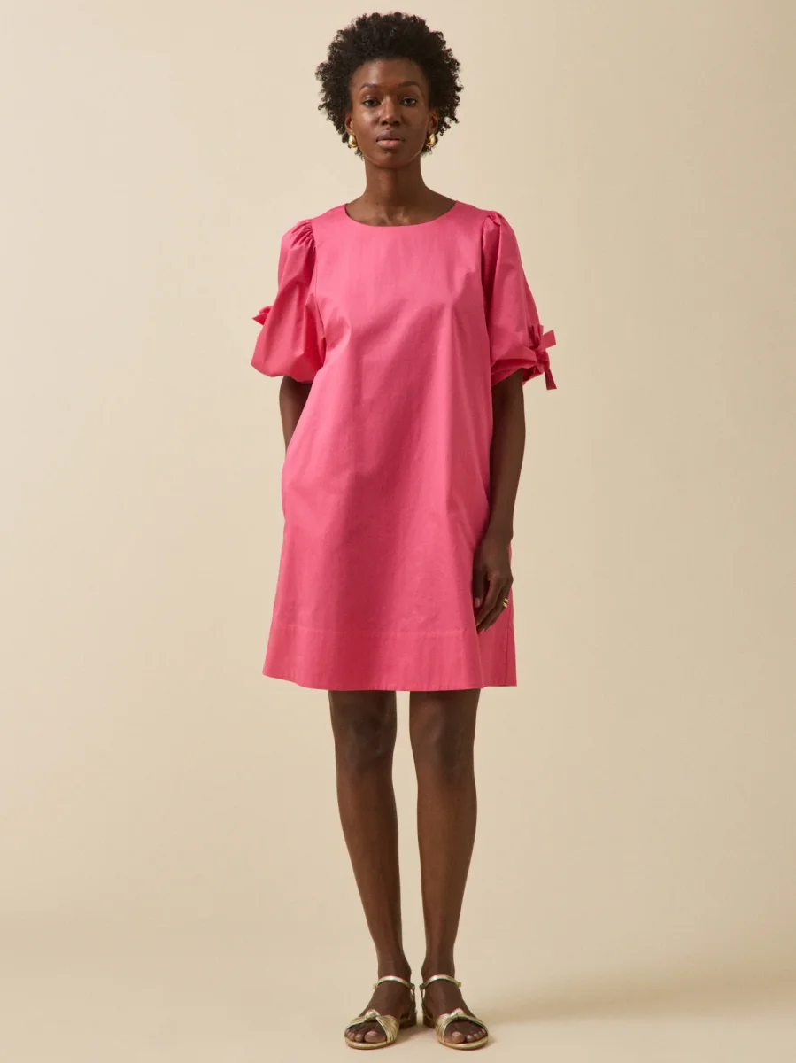 Robe courte cérémonie femme popeline satinée – Image 5