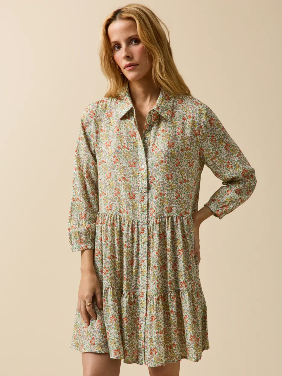 Robe courte volant femme tissu Liberty - Limited Collection – Image 2