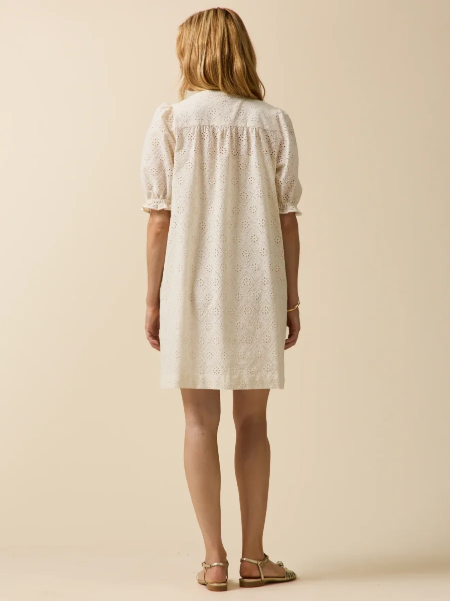 Robe courte broderie anglaise femme – Image 3