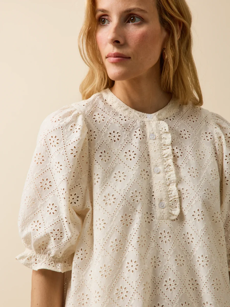 Robe courte broderie anglaise femme – Image 4