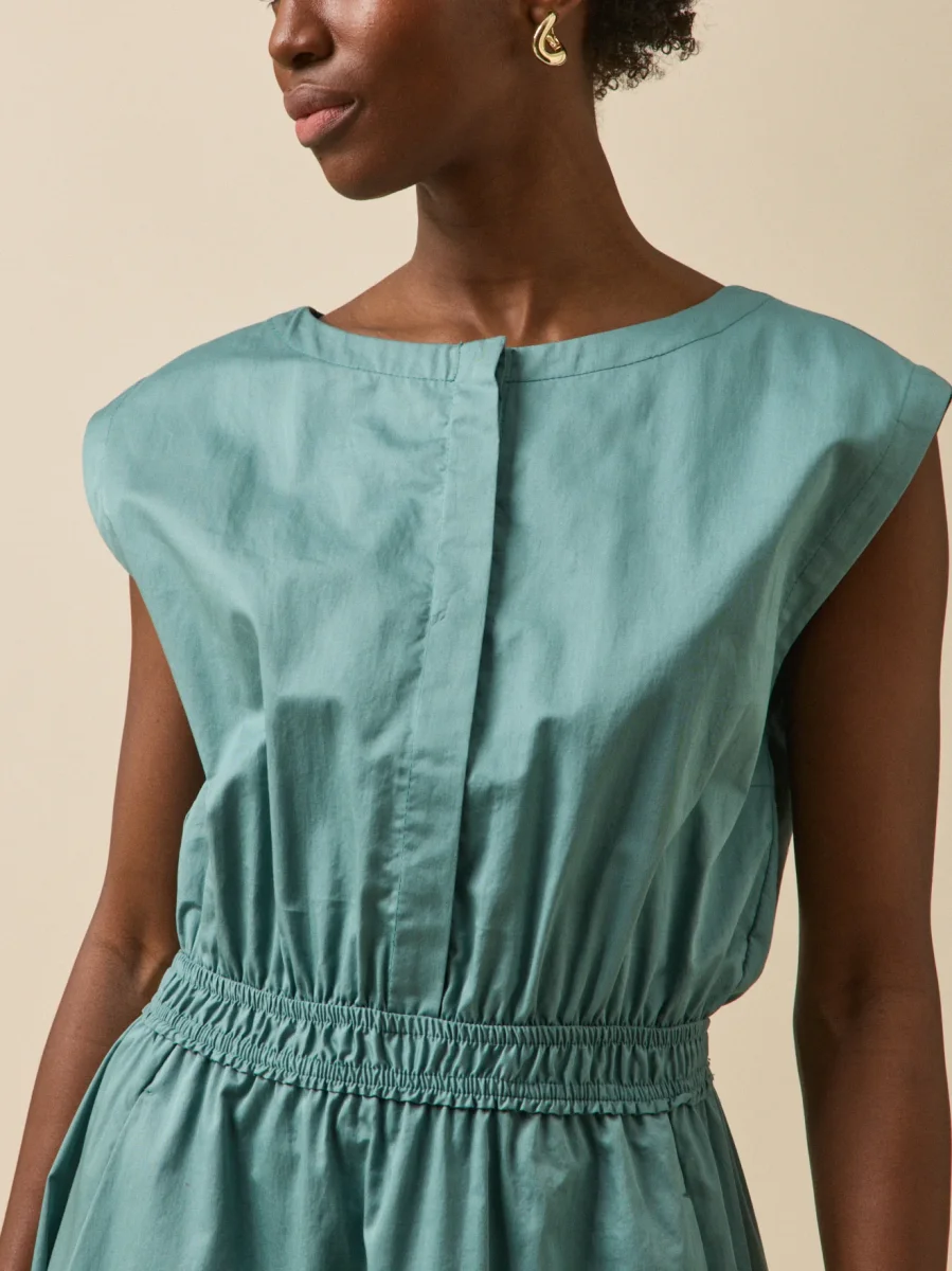 Robe longue cérémonie femme popeline satinée – Image 4