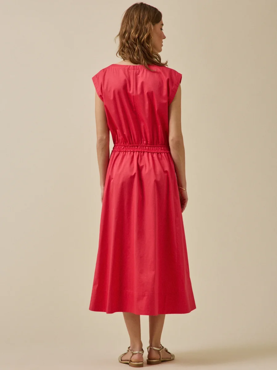 Robe longue cérémonie femme popeline satinée – Image 3