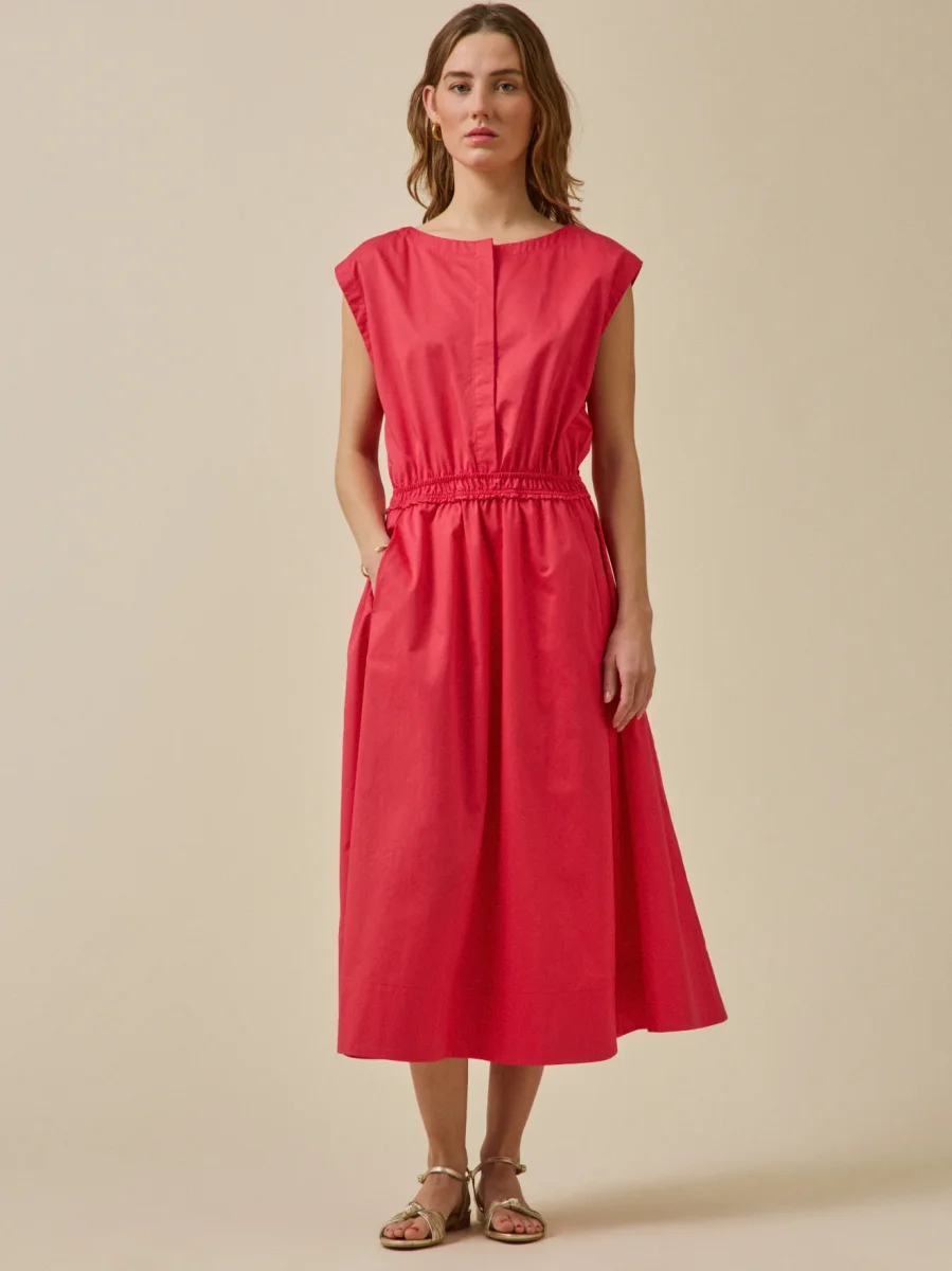 Robe longue cérémonie femme popeline satinée – Image 7