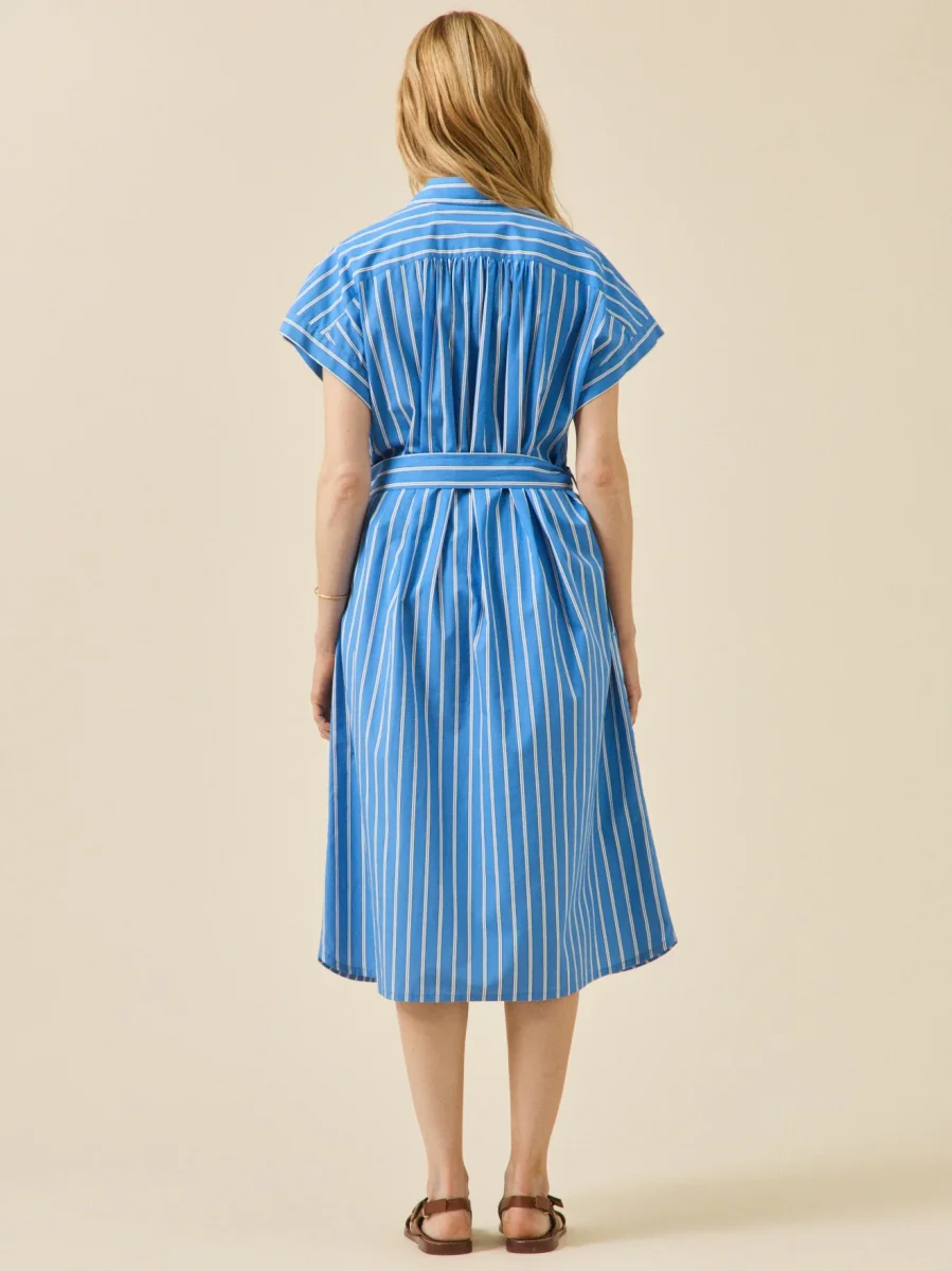 Robe mi longue coton rayé femme – Image 3