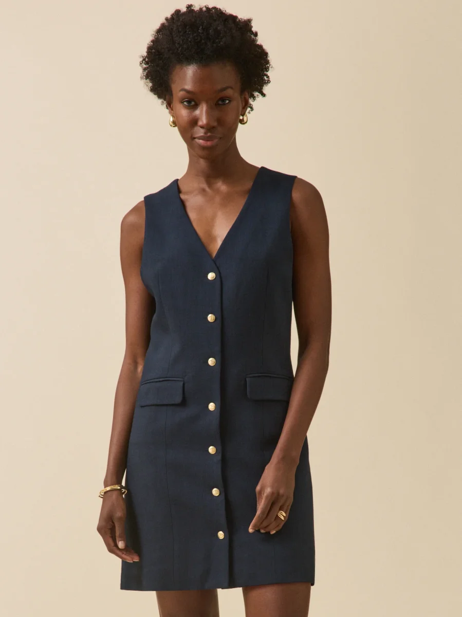 Robe courte sans manches femme