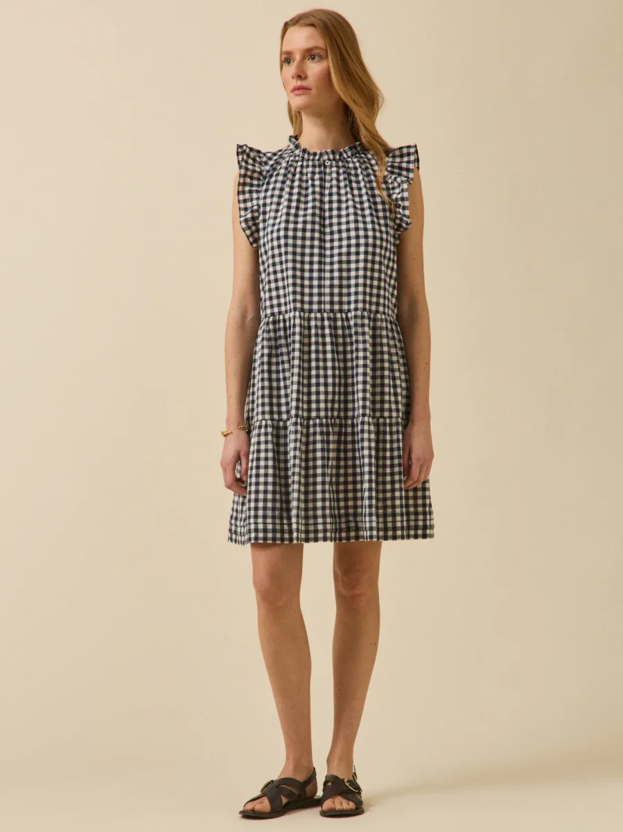 Robe volantée sans manches vichy femme – Image 5