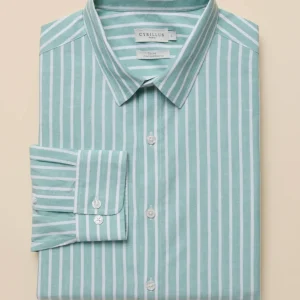 Chemise rayée homme coupe contemporaine