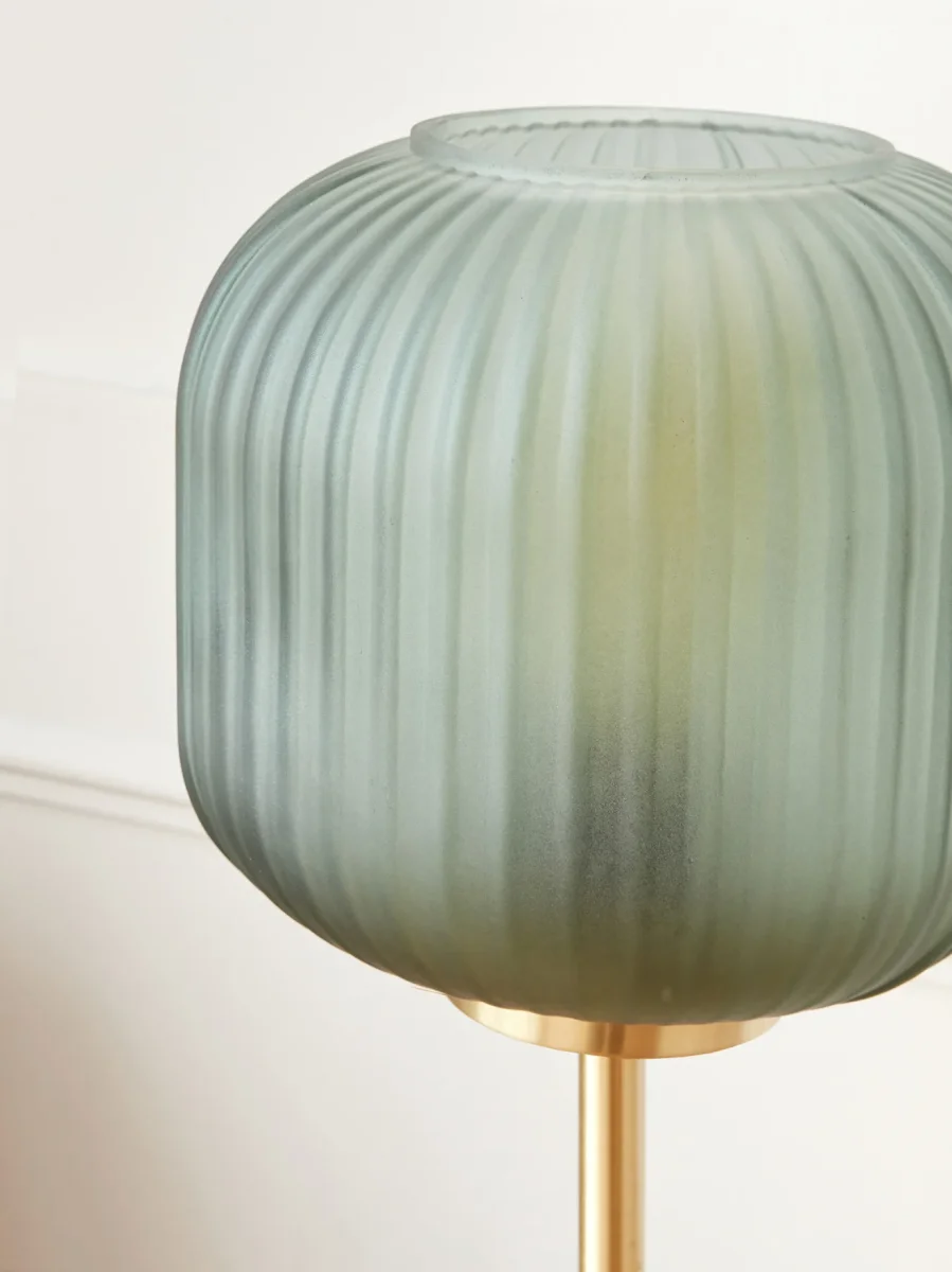 Lampe métal et verre strié – Image 3