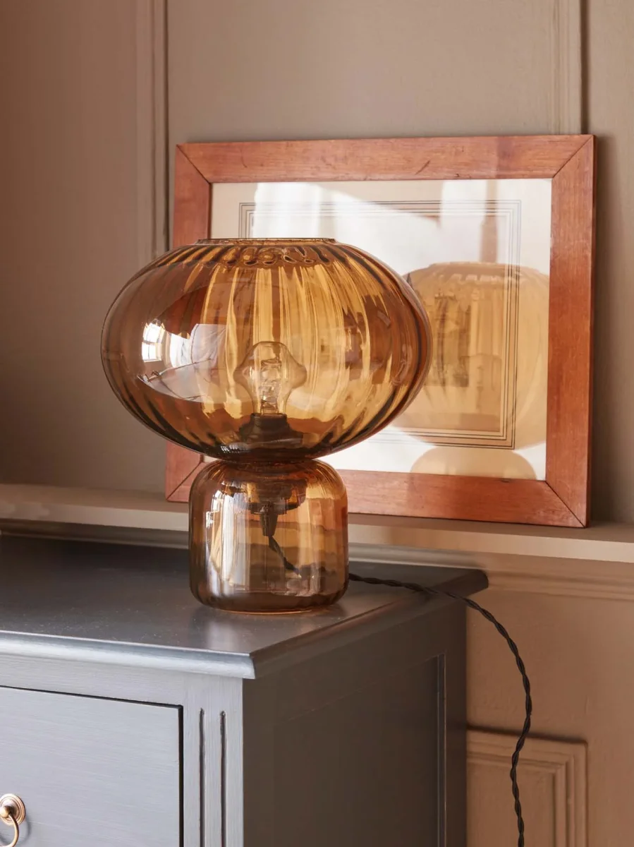 Lampe Martin en verre ciselé