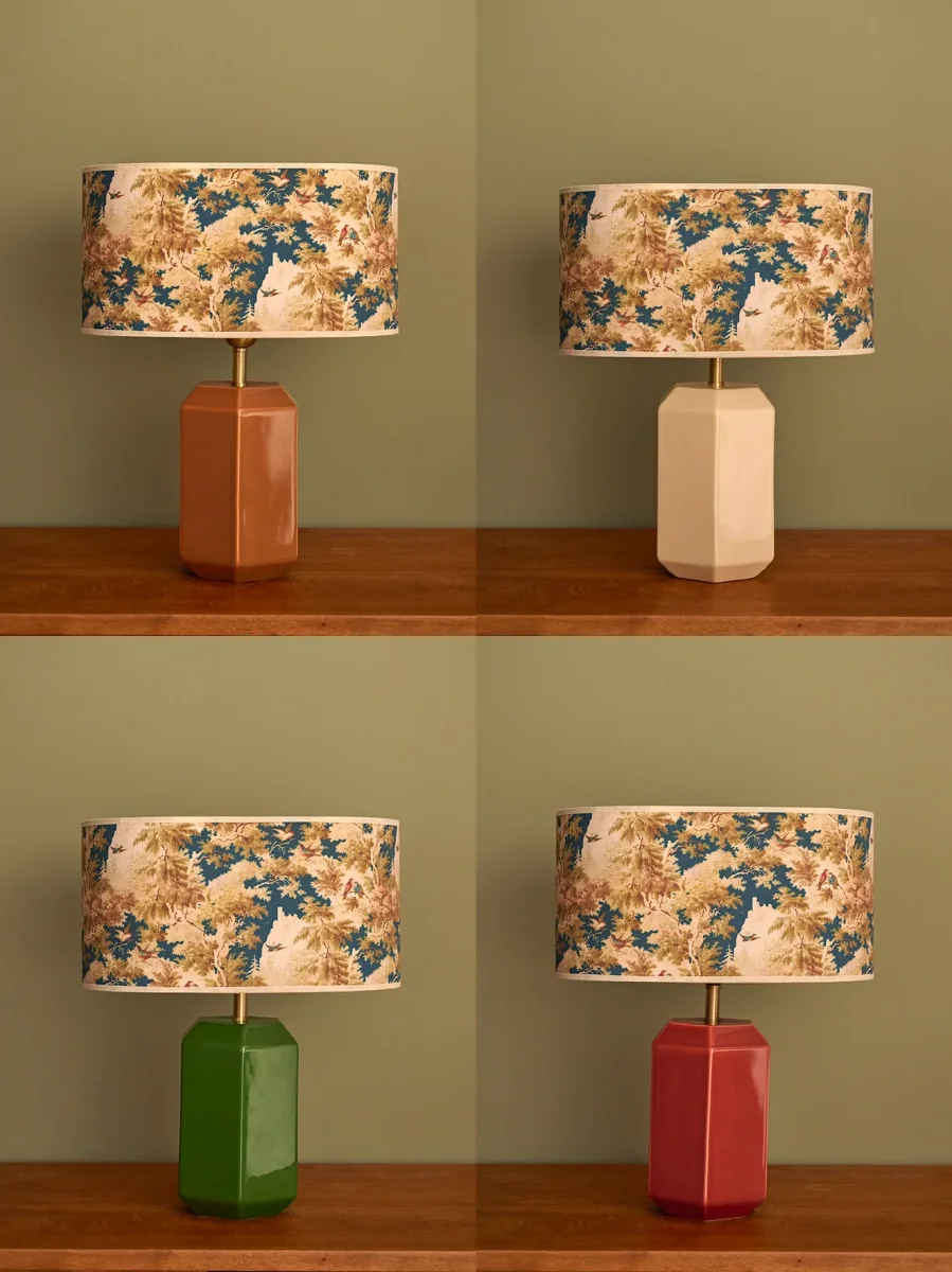 Abat-jour ovale imprimé fleuri - petit modèle Victoire – Image 8