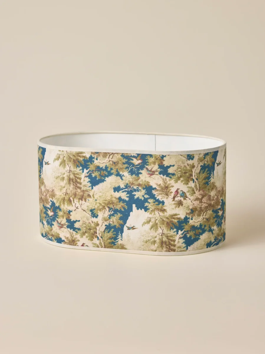 Abat-jour ovale imprimé fleuri - petit modèle Victoire – Image 3