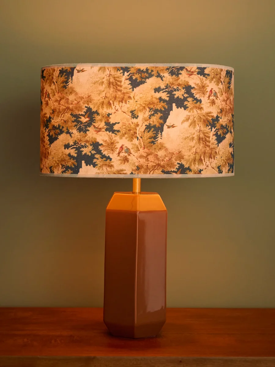 Abat-jour ovale imprimé fleuri - grand modèle Victoire – Image 6