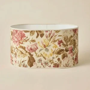 Abat-jour ovale imprimé fleurie - Grand modèle Victoire