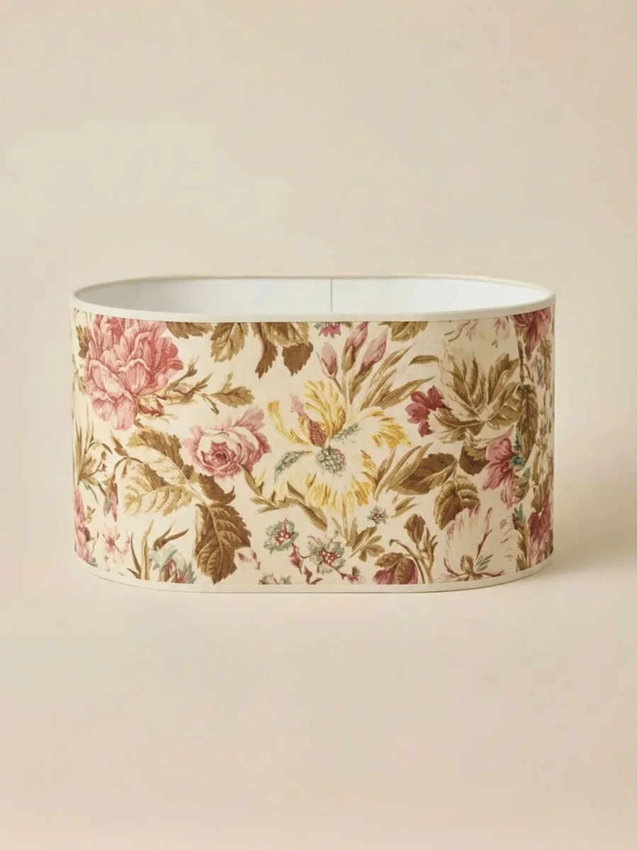 Abat-jour ovale imprimé fleurie - Grand modèle Victoire – Image 2