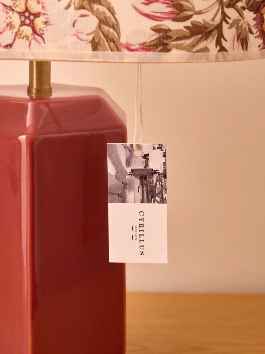 Abat-jour ovale imprimé fleurie - Petit modèle Victoire – Image 5