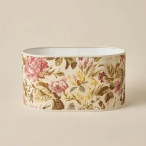 Abat-jour ovale imprimé fleurie - Petit modèle Victoire