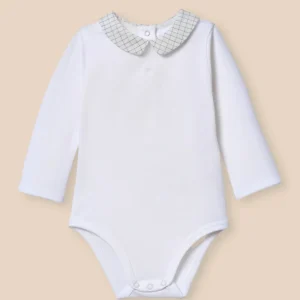 Body Bébé col à carreaux - Coton biologique