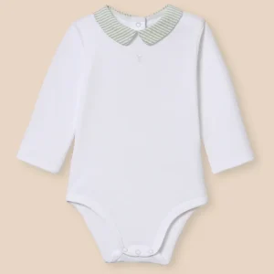 Body Bébé col à carreaux - Coton biologique