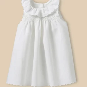 Robe lin et coton Bébé Camille - Collection fêtes et mariages
