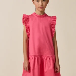 Robe Fille Charlotte en satin de coton - Collection couture