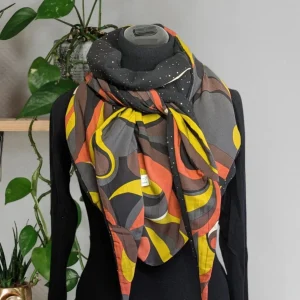 Chèche, écharpe, foulard triangle |   Mi-saison  |           Tissage sauvage