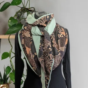 Chèche, écharpe, foulard triangle |   Mi-saison  | Jardin des étoffes