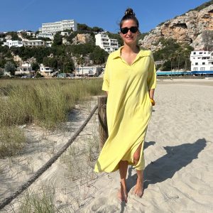 ROBE ÉPONGE CAROLINE JAUNE