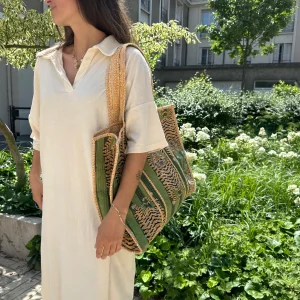 ROBE ÉPONGE CAROLINE CRÈME