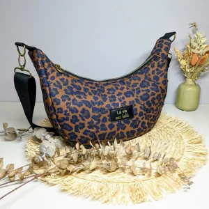 Sac à main demi-lune – Motif léopard